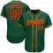 Custom Kelly Green Red-Gold Authentic Baseball Jersey