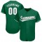 Custom Kelly Green White-Gray Baseball Jersey