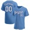 Custom Light Blue White-Royal Authentic Baseball Jersey