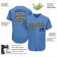 Custom Light Blue Old Gold-Royal Authentic Baseball Jersey