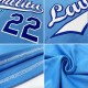 Custom Light Blue Red-Navy Authentic Baseball Jersey