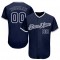 Custom Navy Navy-Gray Authentic Baseball Jersey