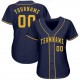 Custom Navy Gold Baseball Jersey