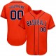 Custom Orange Navy-White Authentic Baseball Jersey