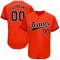 Custom Orange Black-White Authentic Baseball Jersey