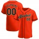 Custom Orange Black-Cream Authentic Baseball Jersey