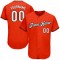 Custom Orange White-Black Authentic Baseball Jersey