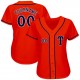 Custom Orange Navy-Gray Authentic Baseball Jersey