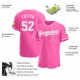 Custom Pink White Authentic Baseball Jersey