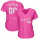 Custom Pink White Authentic Baseball Jersey