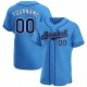 Custom Powder Blue Navy-White Authentic Baseball Jersey