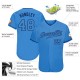 Custom Powder Blue Powder Blue-Black Authentic Baseball Jersey