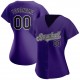 Custom Purple Black-Gray Authentic Baseball Jersey