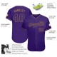 Custom Purple Purple-Old Gold Authentic Baseball Jersey