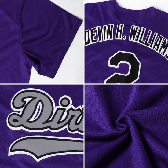 Custom Purple Purple-Old Gold Authentic Baseball Jersey