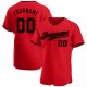 Custom Red Black Authentic Baseball Jersey