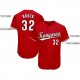 Custom Red White-Black Baseball Jersey