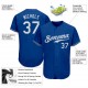 Custom Royal White Authentic Baseball Jersey