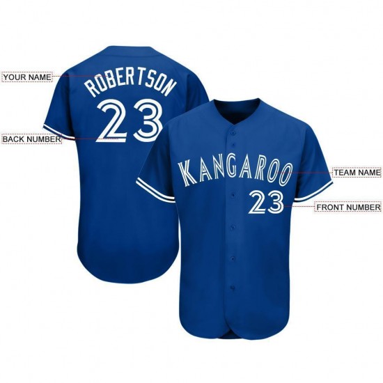 Custom Royal White Baseball Jersey