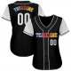 Custom Black White-Gold Authentic Baseball Jersey