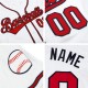 Custom White Red-Navy Authentic Baseball Jersey