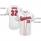 Custom White Red-Black Baseball Jersey