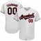 Custom White Black-Red Authentic Baseball Jersey