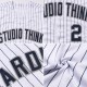 Custom White Navy Strip Navy-Gray Authentic Baseball Jersey