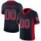 Custom Navy Red-White Mesh Drift Fashion Football Jersey