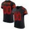 Custom Black Red-Old Gold Mesh Authentic Football Jersey