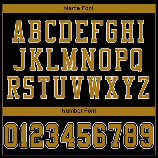 Custom Black Old Gold-White Mesh Authentic Football Jersey