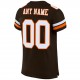 Custom Brown White-Orange Mesh Authentic Football Jersey