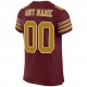 Custom Burgundy Orange-White Mesh Authentic Football Jersey