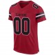 Custom Cardinal Black-White Mesh Authentic Football Jersey