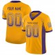 Custom Gold Purple-White Mesh Drift Fashion Football Jersey