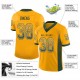 Custom Gold Green-White Mesh Drift Fashion Football Jersey