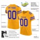 Custom Gold Purple-White Mesh Authentic Football Jersey