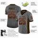 Custom Gray Brown-Orange Mesh Drift Fashion Football Jersey