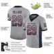 Custom Light Gray Navy-Scarlet Mesh Drift Fashion Football Jersey