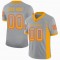 Custom Light Gray Gold-Scarlet Mesh Drift Fashion Football Jersey