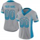 Custom Light Gray Panther Blue-Black Mesh Drift Fashion Football Jersey