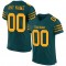 Custom Midnight Green Gold-Black Mesh Authentic Football Jersey