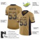 Custom Old Gold Navy-White Mesh Drift Fashion Football Jersey