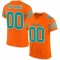 Custom Orange Aqua-White Mesh Authentic Football Jersey