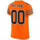 Custom Orange Black-White Mesh Authentic Football Jersey