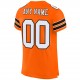 Custom Orange White-Brown Mesh Authentic Football Jersey