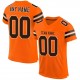 Custom Orange Brown-White Mesh Authentic Football Jersey