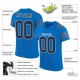 Custom Panther Blue Navy-White Mesh Authentic Football Jersey