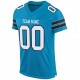 Custom Panther Blue White-Black Mesh Authentic Football Jersey