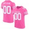 Custom Pink White Mesh Authentic Football Jersey